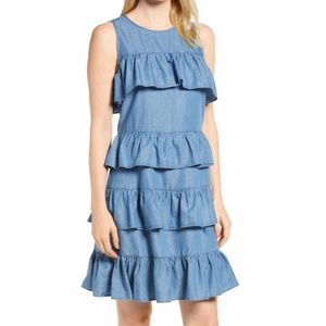 Micheal Kors Ruffled Chambray Dress